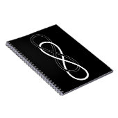 Symbool dubbele oneindigheid - Zwart & Wit Notitieboek (Rechterzijde)