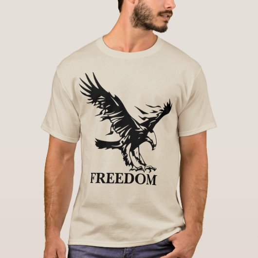 Symbool Eagle Freedom. Gepersonaliseerd T-shirt (Voorkant)