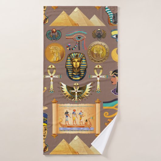 Symbool Egyptisch ouderlijk rechthoekig patroonsym Badhanddoek (Badhanddoek)