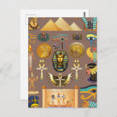 Symbool Egyptisch ouderlijk rechthoekig patroonsym Briefkaart (Voorkant / Achterkant)