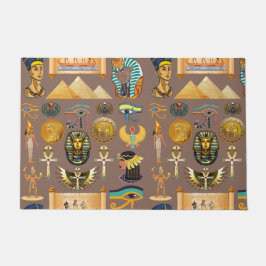 Symbool Egyptisch ouderlijk rechthoekig patroonsym Deurmat