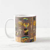 Symbool Egyptisch ouderlijk rechthoekig patroonsym Koffiemok (Links)