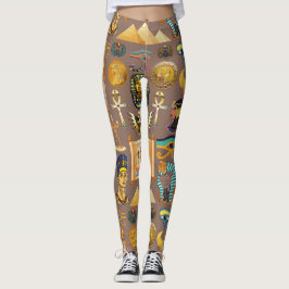 Symbool Egyptisch ouderlijk rechthoekig patroonsym Leggings
