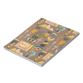 Symbool Egyptisch ouderlijk rechthoekig patroonsym Notitieblok (Linkerzijde)