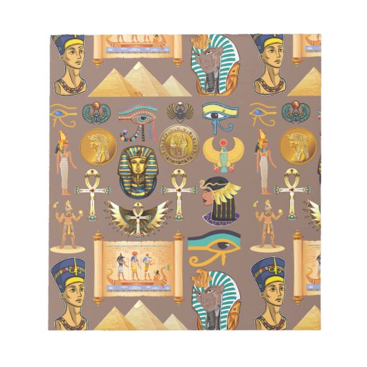Symbool Egyptisch ouderlijk rechthoekig patroonsym Notitieblok (Voorkant)