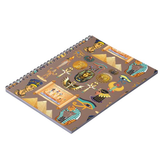 Symbool Egyptisch ouderlijk rechthoekig patroonsym Notitieboek (Linkerzijde)