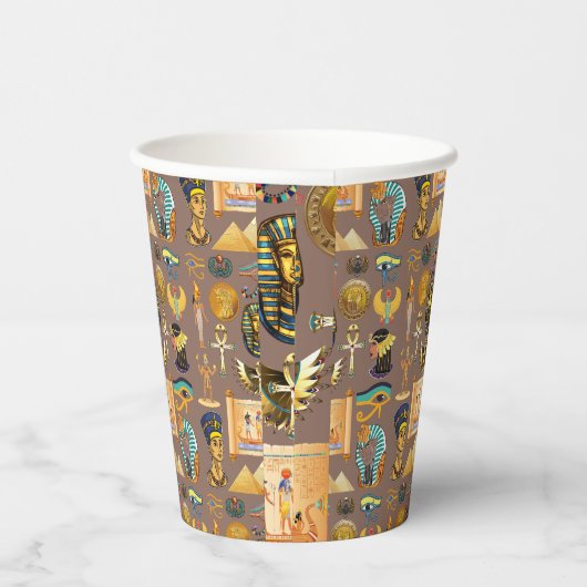 Symbool Egyptisch ouderlijk rechthoekig patroonsym Papieren Bekers (Rechts)