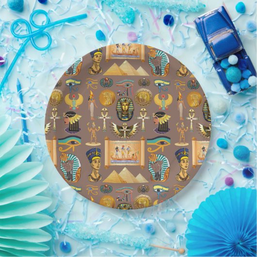 Symbool Egyptisch ouderlijk rechthoekig patroonsym Papieren Bordje (Feest)
