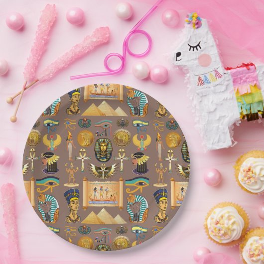 Symbool Egyptisch ouderlijk rechthoekig patroonsym Papieren Bordje (Feest)