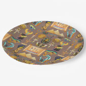 Symbool Egyptisch ouderlijk rechthoekig patroonsym Papieren Bordje (Gekanteld)