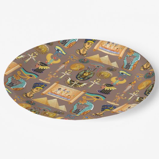 Symbool Egyptisch ouderlijk rechthoekig patroonsym Papieren Bordje (Gekanteld)