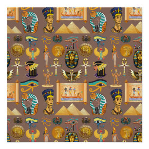 Symbool Egyptisch ouderlijk rechthoekig patroonsym Perfect Poster