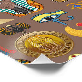 Symbool Egyptisch ouderlijk rechthoekig patroonsym Perfect Poster (Hoek)