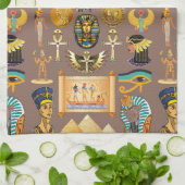 Symbool Egyptisch ouderlijk rechthoekig patroonsym Theedoek (Gevouwen)