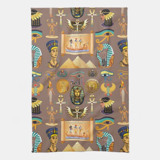 Symbool Egyptisch ouderlijk rechthoekig patroonsym Theedoek (Verticaal)