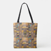 Symbool Egyptisch ouderlijk rechthoekig patroonsym Tote Bag (Achterkant)