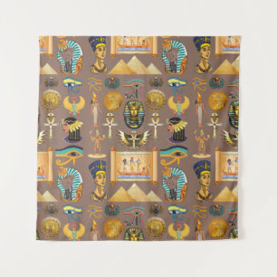 Symbool Egyptisch ouderlijk rechthoekig patroonsym Wandkleed