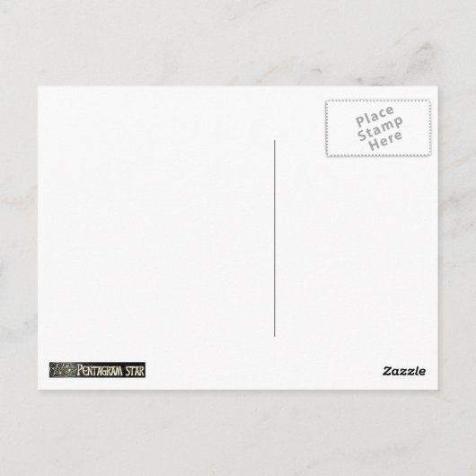 Symbool en Briefkaart van het pentagram (Achterkant)