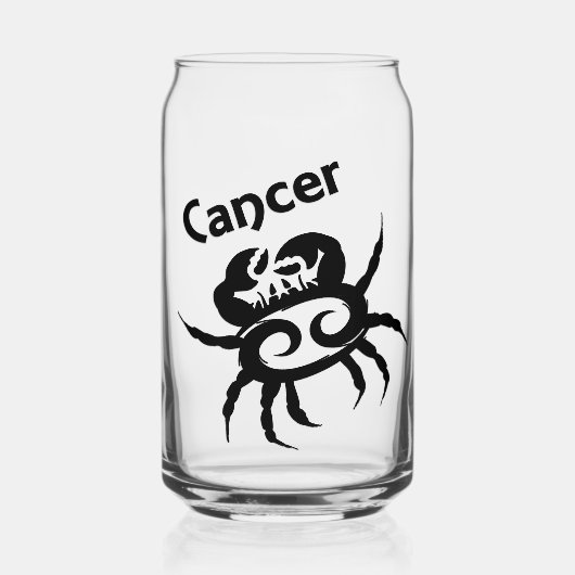 Symbool en teken van de dierentuin van kanker blikvorm glas (Voorkant)