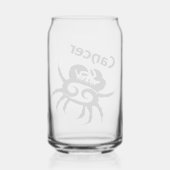 Symbool en teken van de dierentuin van kanker blikvorm glas (Achterkant)