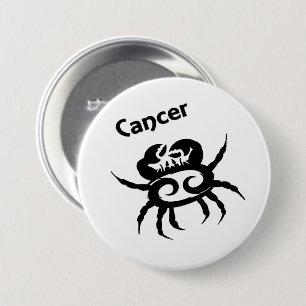 Symbool en teken van de dierentuin van kanker ronde button 7,6 cm