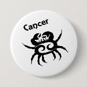 Symbool en teken van de dierentuin van kanker ronde button 7,6 cm (Voorkant)