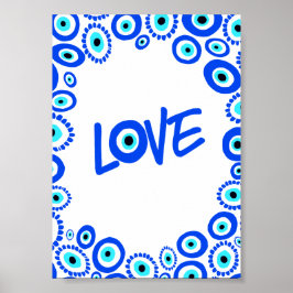 Symbool Evil Eye LOVE Poster