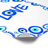 Symbool Evil Eye LOVE Poster (Hoek)