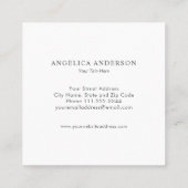 Symbool Faux Silver Foil en Black Caduceus Vierkante Visitekaartje (Achterkant)