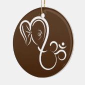 Symbool Ganesha Meditation Spiritueel Calligrafie Keramisch Ornament (Links)