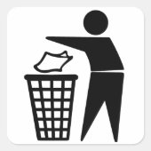 Symbool Geen nest Vierkante Sticker (Voorkant)