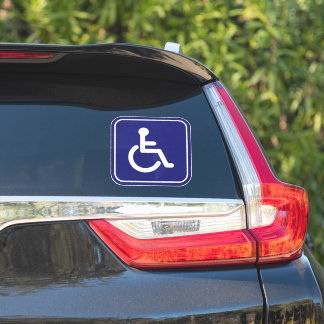 Symbool gehandicapten rolstoel voertuig sticker