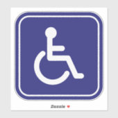 Symbool gehandicaptenrolstoelvoertuig sticker (Vel)