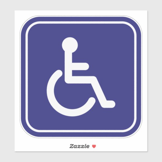 Symbool gehandicaptenrolstoelvoertuig sticker (Vel)