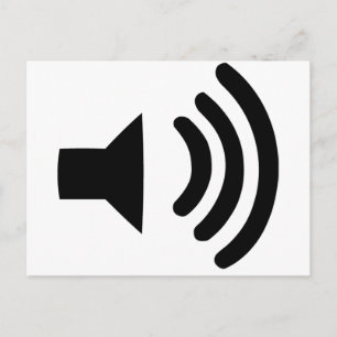 Symbool geluidsvolume briefkaart