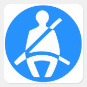 Symbool gordel vierkante sticker (Voorkant)