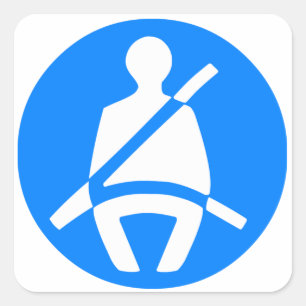 Symbool gordel vierkante sticker