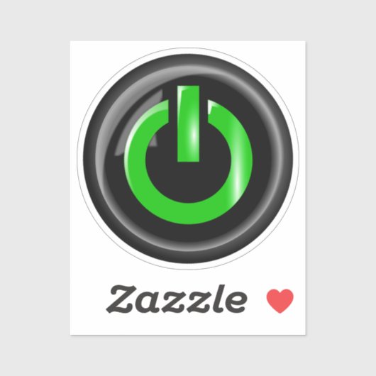 Symbool inschakelen sticker (Vel)