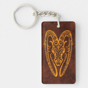 Symbool Intrictate Stone Aries Sleutelhanger