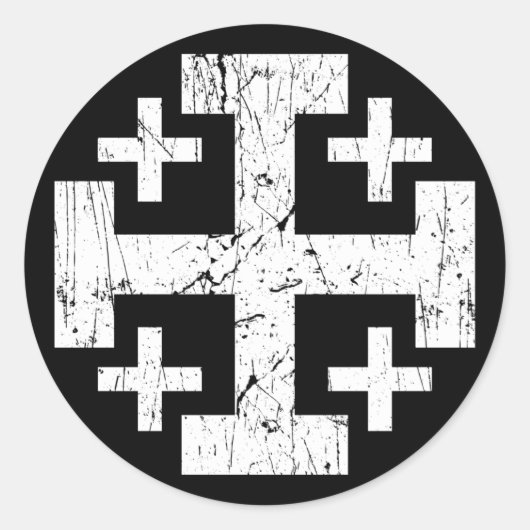 symbool Jerusalem P Ronde Sticker (Voorkant)