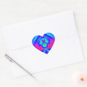 Symbool kleurrijke schoppen hart sticker (Envelop)