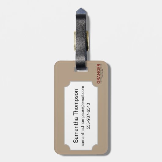 Symbool: Kompas Bagagelabel (Achterkant verticaal)