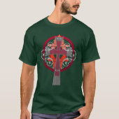 Symbool Kunst : Abstract Kruis Bloeiend Overhemd T-shirt (Voorkant)