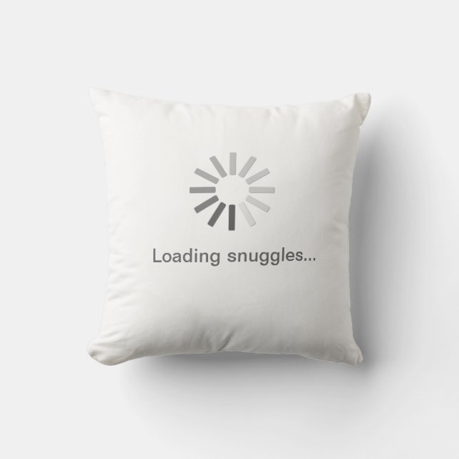 Symbool "Loading snuggles" Kussen (Voorkant)