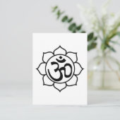 Symbool Lotus Flower Aum Briefkaart (Staand voorkant)