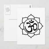 Symbool Lotus Flower Aum Briefkaart (Voorkant / Achterkant)