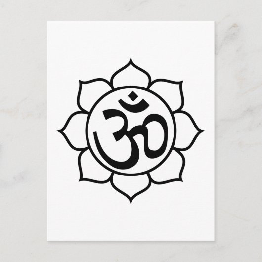 Symbool Lotus Flower Aum Briefkaart (Voorkant)