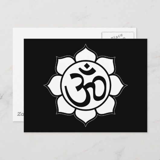 Symbool Lotus Flower Aum Briefkaart (Voorkant / Achterkant)