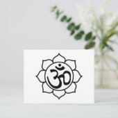 Symbool Lotus Flower Aum Briefkaart (Staand voorkant)