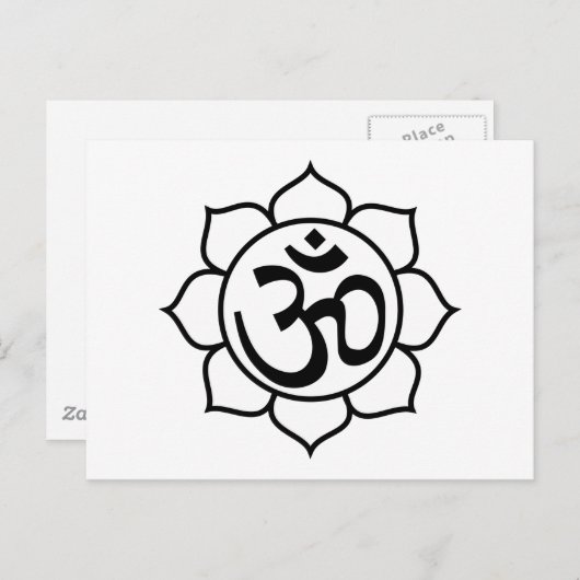 Symbool Lotus Flower Aum Briefkaart (Voorkant / Achterkant)